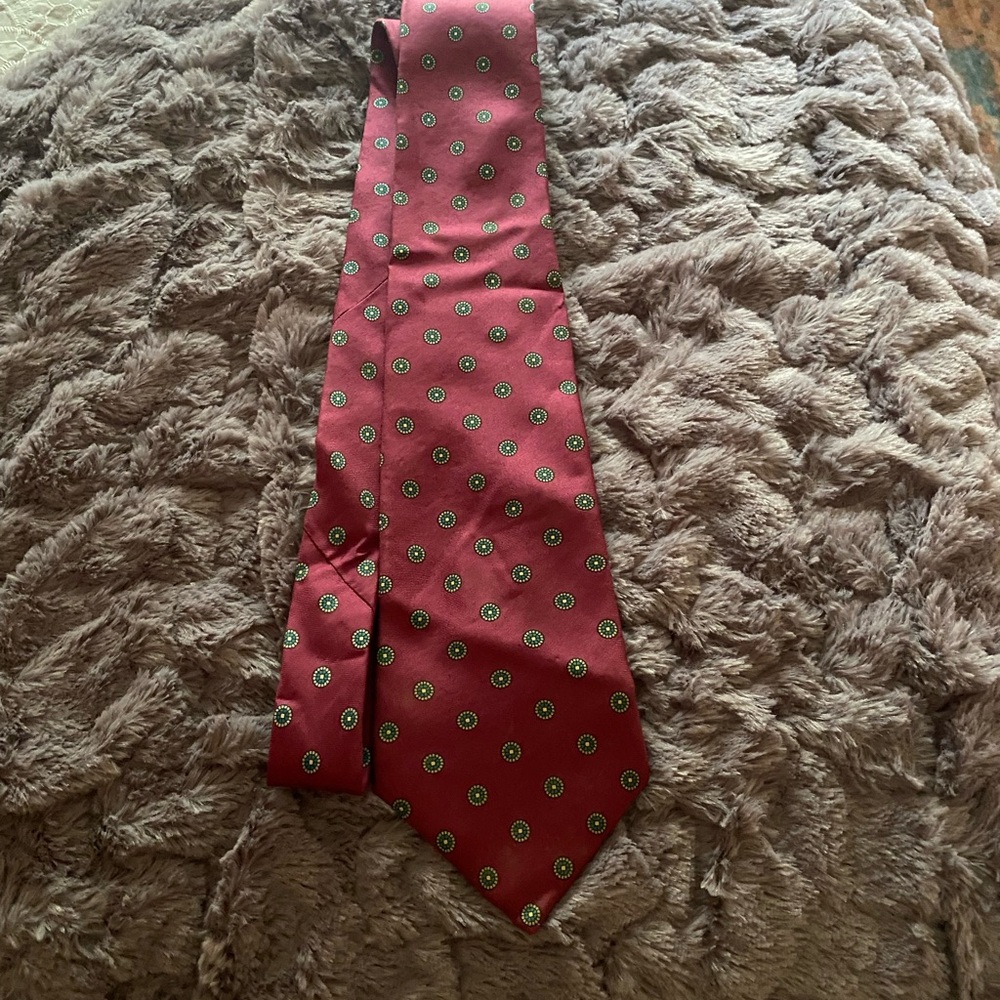 Stafford Red and Tan Patterned Men's Tie